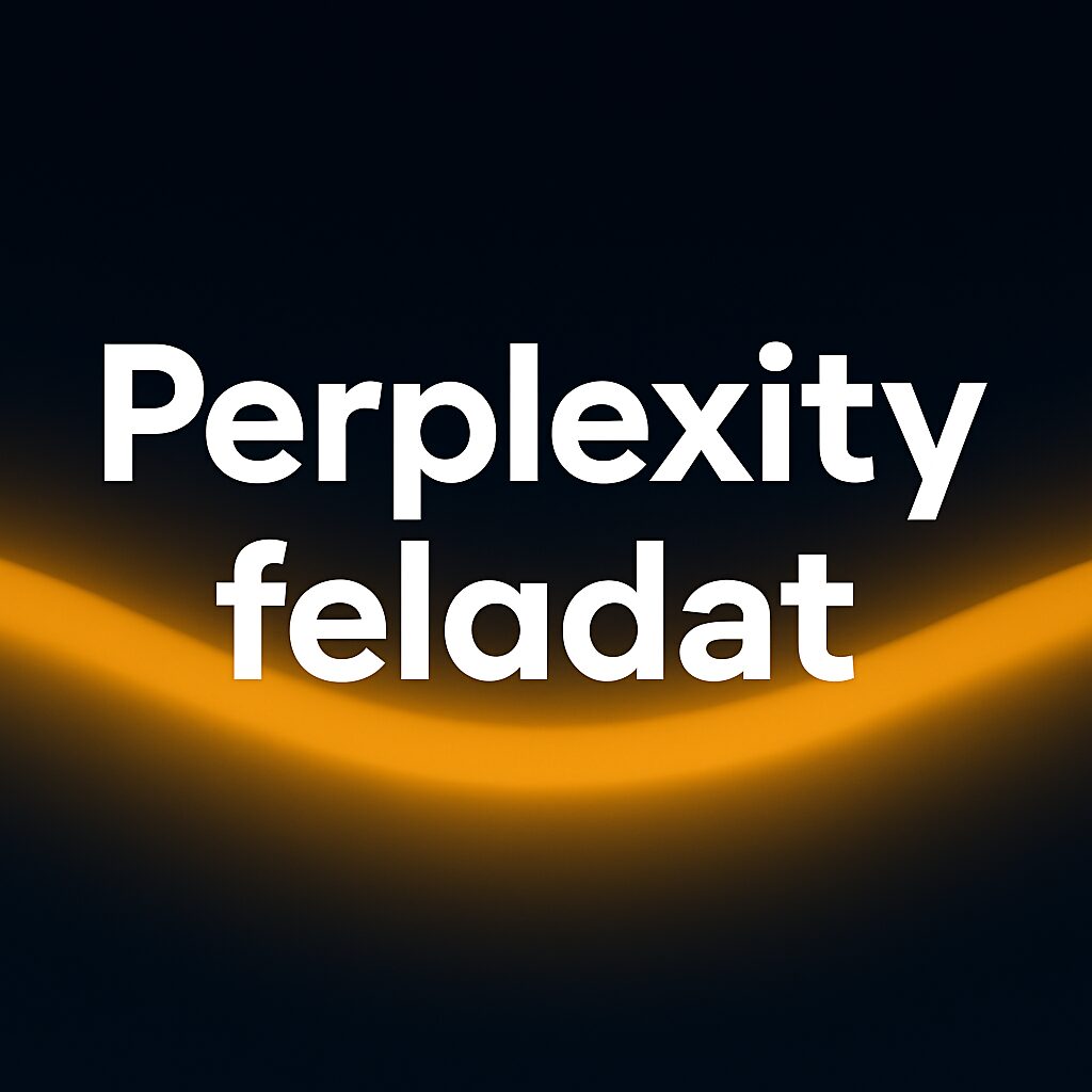 Perplexity feladat felirat sötét alapon – információkereső AI eszköz tanuláshoz
