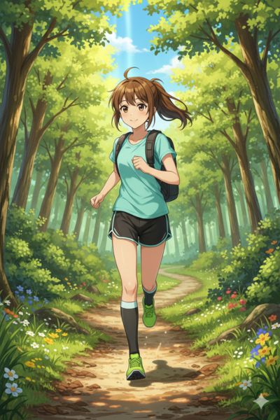 Anime-stílusú illusztráció, ahol egy lány a saját 3D figuráját tartja a kezében – a Nano Banana AI képszerkesztő trendje ihlette jelenet