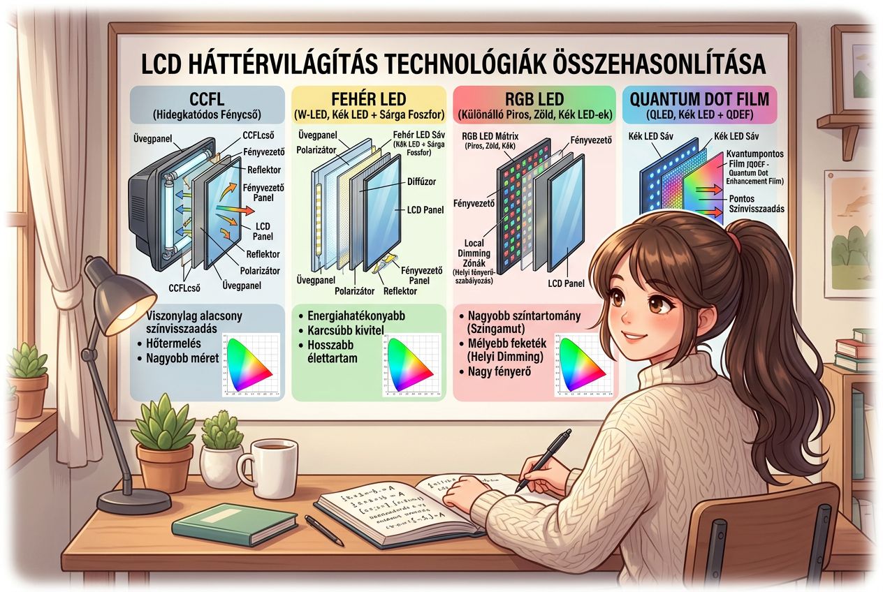 Anime lány örül, hogy megértette a halmazelmélet alapok témát, füzetében halmazműveletek és Venn-diagramok.