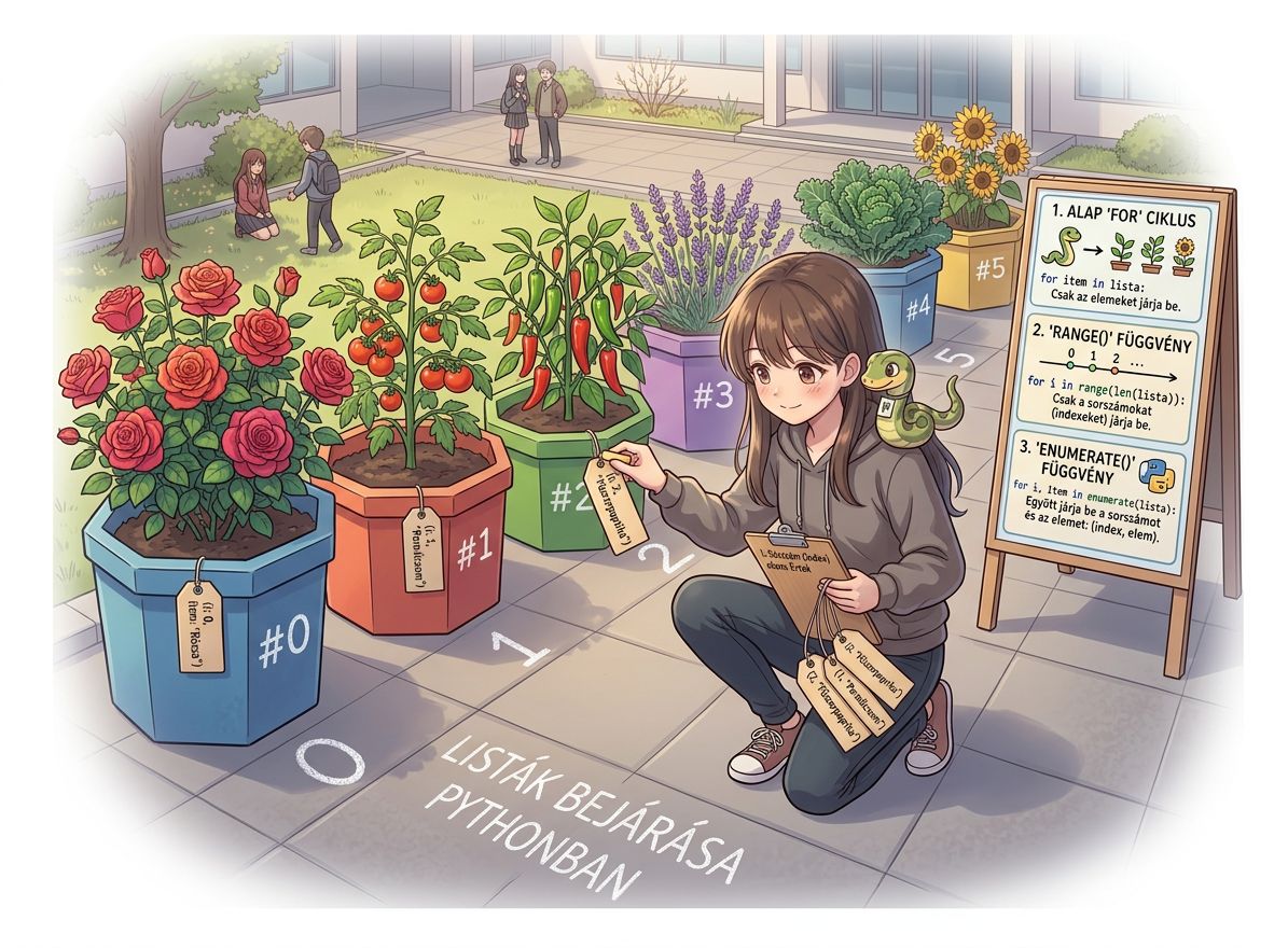 Python while ciklus működése illusztráción