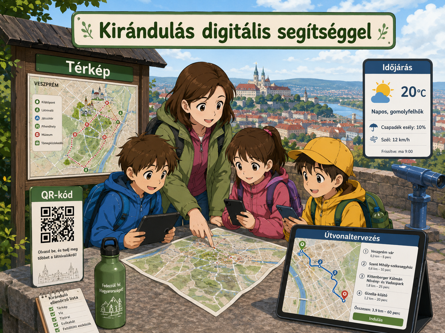 A digitális világ körülöttünk – tanárnő és harmadik osztályos gyerekek digitális eszközökkel Veszprémben